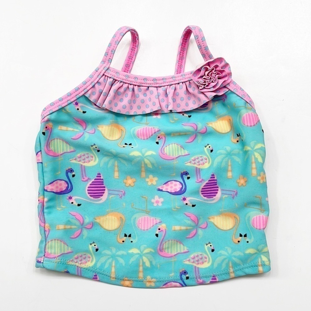 OP flamingo print baby swim top